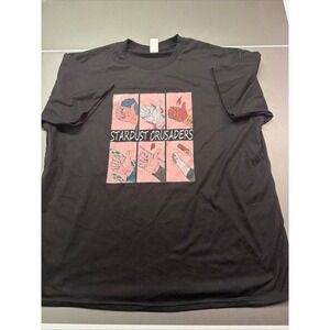 Ailibote Jojos Bizarre Adventure Stardust Crusaders Anime Graphic T-Shirt Black